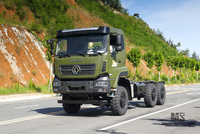 340 hp Dongfeng 6×6 Off Road Chassis_Six wheel Drive Dongfeng Flat Head 1 and a half Row Chassis Cargo Truck Chassis AWD 6*6 Export Special Vehicle