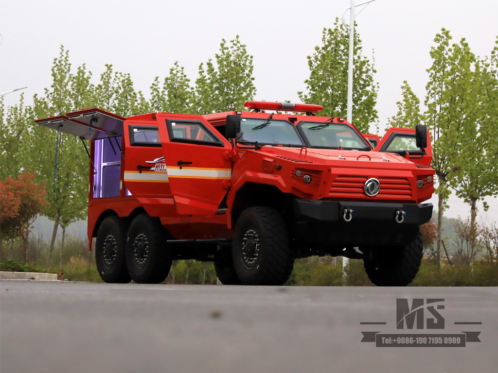 Dongfeng 6×6 ລົດຫຸ້ມເກາະປ້ອງກັນ | ຂັບຫົກລໍ້ EQ5096 ແຖວຄູ່ 300hp ພາຫະນະກູ້ໄພສຸກເສີນປ້ອງກັນ