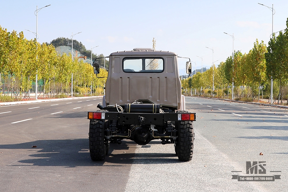 170 ແຮງມ້າ Champagne Gold EQ2082 Chassis_Dongfeng ຂັບລົດຫົກລໍ້ off-road chassis_Double glass 240 transport vehicle_6×6 pointed 25Y truck export chassis special