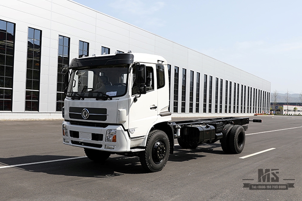 Dongfeng 4×2 Crane Chassis Flathead ຫນຶ່ງແລະເຄິ່ງ cab 210hp Chassis ກັບ Truck Crane Export Chassis ພິເສດ