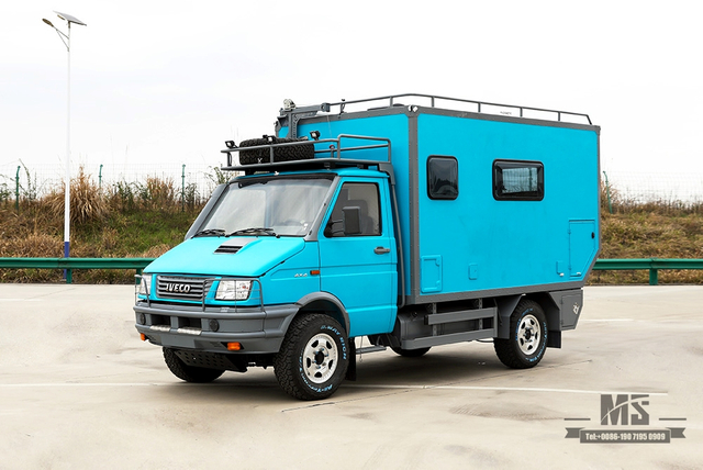 Iveco RV ສີ່ລໍ້ຂັບລົດຫ້ອງການເຄື່ອນທີ່ Vehicle_4WD Off-road Touring Caravan For Sale_4*4 Outdoor Office Customized RV Export Special Vehicle 