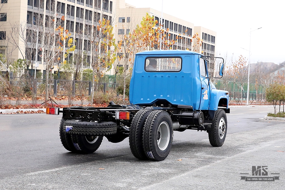 Dongfeng Four Wheel Drive Tipper Truck Chassis _170hp Blue 4*4 Single Row Pointed Head Dump Truck Chassis Mining Trucks Chassis_Export Special Vehicle