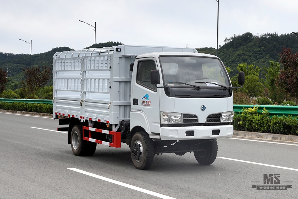 Dongfeng 4*4 ລົດບັນທຸກແສງສະຫວ່າງ Grate ການຂົນສົ່ງລົດບັນທຸກ _Dongfeng ສີ່ລໍ້ຂັບລົດດຽວ Row Cab Warehouse Truck_Box Stake Truck For Sale_Export ລົດບັນທຸກພິເສດ