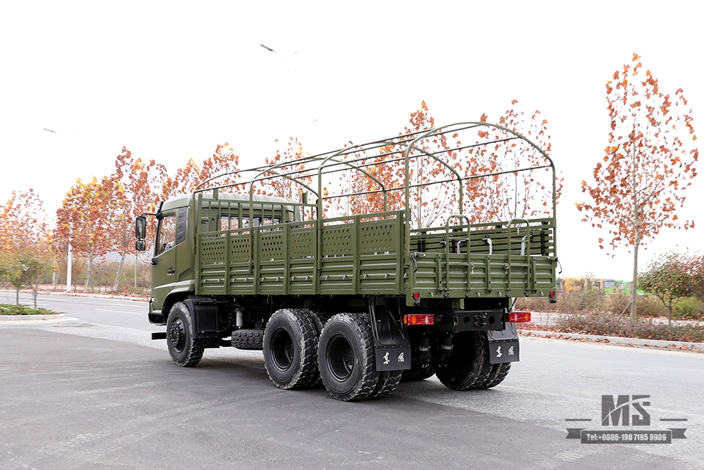 ລົດບັນທຸກ Dongfeng 6*4 Off Road 210hp _Dongfeng 6x4 Flathead Truck Cargo one-a-half with tarpaulin pole_Export Special Vehicle