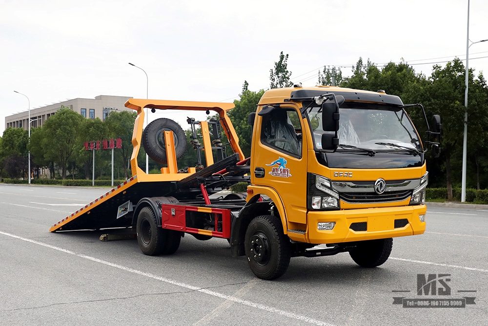 Dongfeng 4*2 Wrecker ກັບ 3 Tons ຊັ້ນເຄິ່ງຊັ້ນເກັບກູ້ຖະຫນົນຫົນທາງ Dongfeng ຍານພາຫະນະເກັບກູ້ສົ່ງອອກລົດບັນທຸກ Tow ພິເສດ