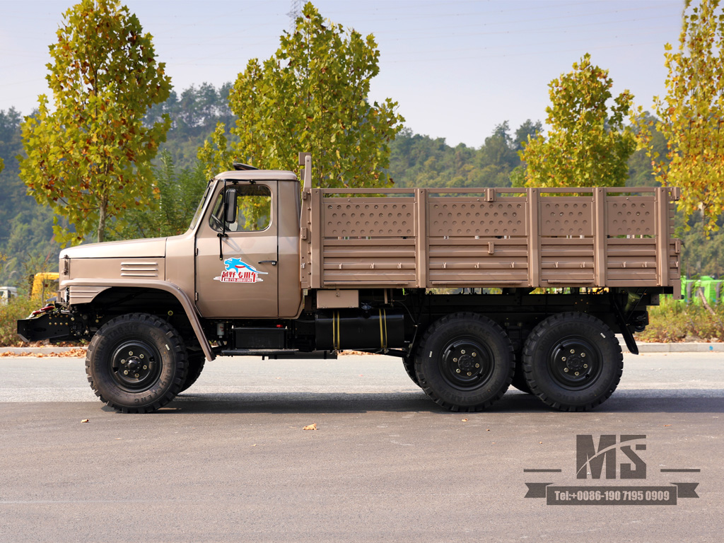 Classic EQ2082 Champagne Color Vehicle 6x6 Dongfeng pointed single rows mining Trucks Special Purpose Vehicle