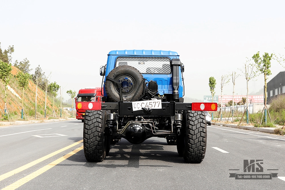 210hp Dongfeng EQ2102 Six Wheel Drive Chassis_6×6 Blue 153 One and a Half Row Cab Off Road Chassis_Dongfeng 6WD Truck Chassis Export Special Truck Chassis