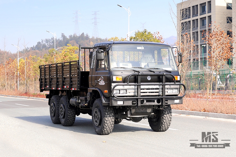 Dongfeng Six wheel Drive EQ2102 Truck_190 HP 3.5T ສາມເພນຫົກລໍ້ຂັບລົດ Black Off-road Cargo Truck_All-wheel drive EQ2102G ສົ່ງອອກຍານພາຫະນະຈຸດປະສົງພິເສດ