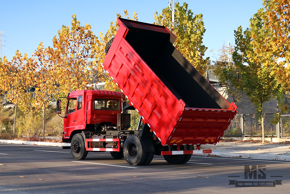 Dongfeng 4*2 Dump Truck Tipper Truck_ 210hp Flat Head Row Half Mining Site Transportation Truck_Export ພາຫະນະພິເສດ