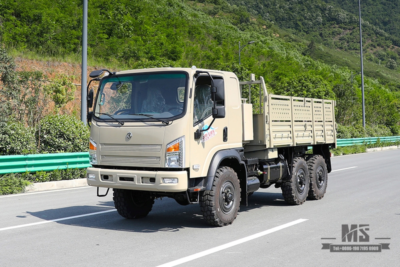 Beige 190HP Dongfeng EQ2082 6WD Off-road Truck_Dongfeng Six Wheel Drive Flathead 6X6 Diesel Cargo Truck Transportation Truck_Export ຍານພາຫະນະພິເສດ