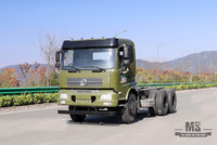 210hp Dongfeng 6*4 Tanker Truck Chassis_Dongfeng 6x4 Off Road Chassis_Flathead ຫນຶ່ງແລະເຄິ່ງຫນຶ່ງຂອງ Export Special Vehicle Chassis