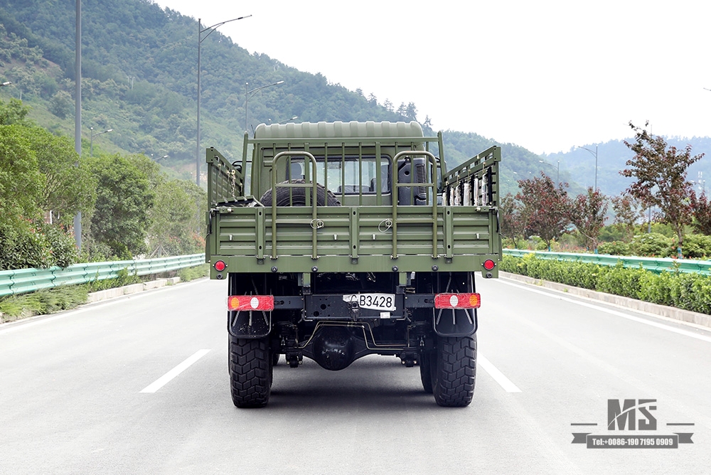 210hp Dongfeng Six wheel Drive Truck for Sale_6*6 Army Green Flathead Head Transport Truck With Bumper Coversion Manufacturer_Dongfeng 6WD Export Special Vehicle