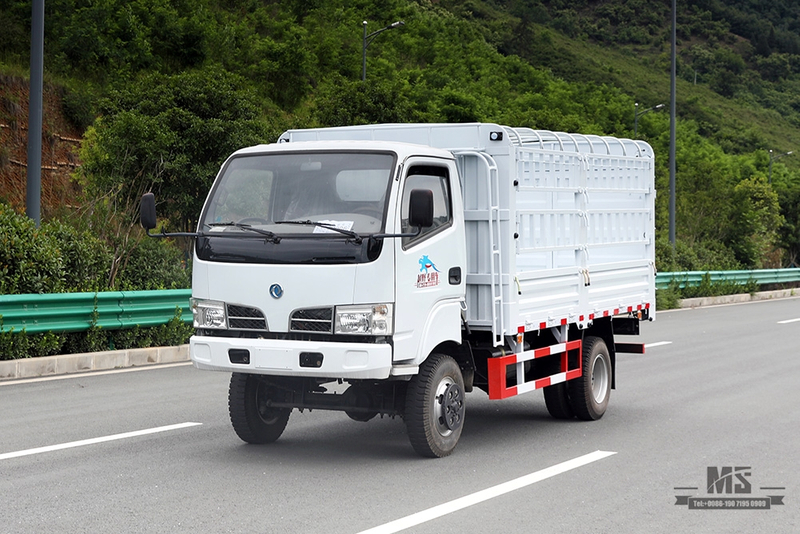 Dongfeng 4*4 ລົດບັນທຸກແສງສະຫວ່າງ Grate ການຂົນສົ່ງລົດບັນທຸກ _Dongfeng ສີ່ລໍ້ຂັບລົດດຽວ Row Cab Warehouse Truck_Box Stake Truck For Sale_Export ລົດບັນທຸກພິເສດ