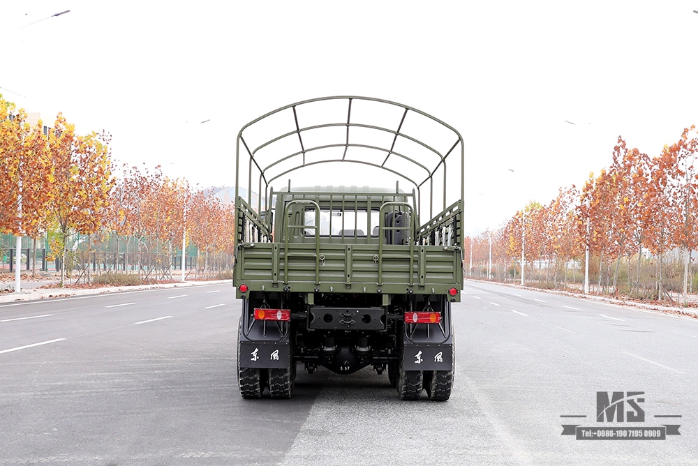 ລົດບັນທຸກ Dongfeng 6*4 Off Road 210hp _Dongfeng 6x4 Flathead Truck Cargo one-a-half with tarpaulin pole_Export Special Vehicle