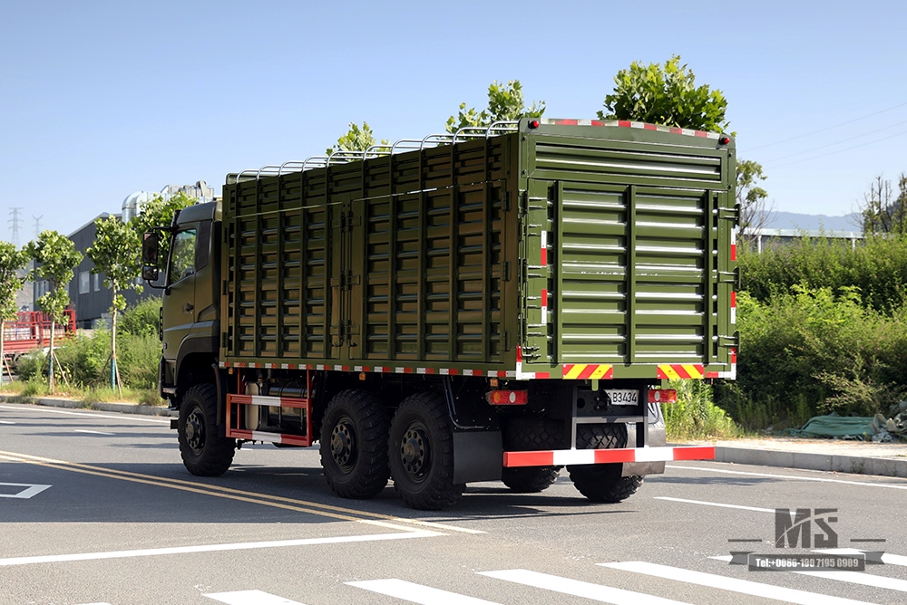 340 hp Dongfeng Six Wheel Drive Off-road Cargo Truck_6*6 15T High Container Heavy Duty Truck_6WD ລົດບັນທຸກຂົນສົ່ງພິເສດສໍາລັບການສົ່ງອອກ