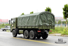 Dongfeng 210hp Six wheel Drive Cargo Truck_6*6 Army Green Flathead Head Transport Truck With Tarpaulin Pole Bumper Coversion Manufacturer_Dongfeng 6WD Export Special Vehicle