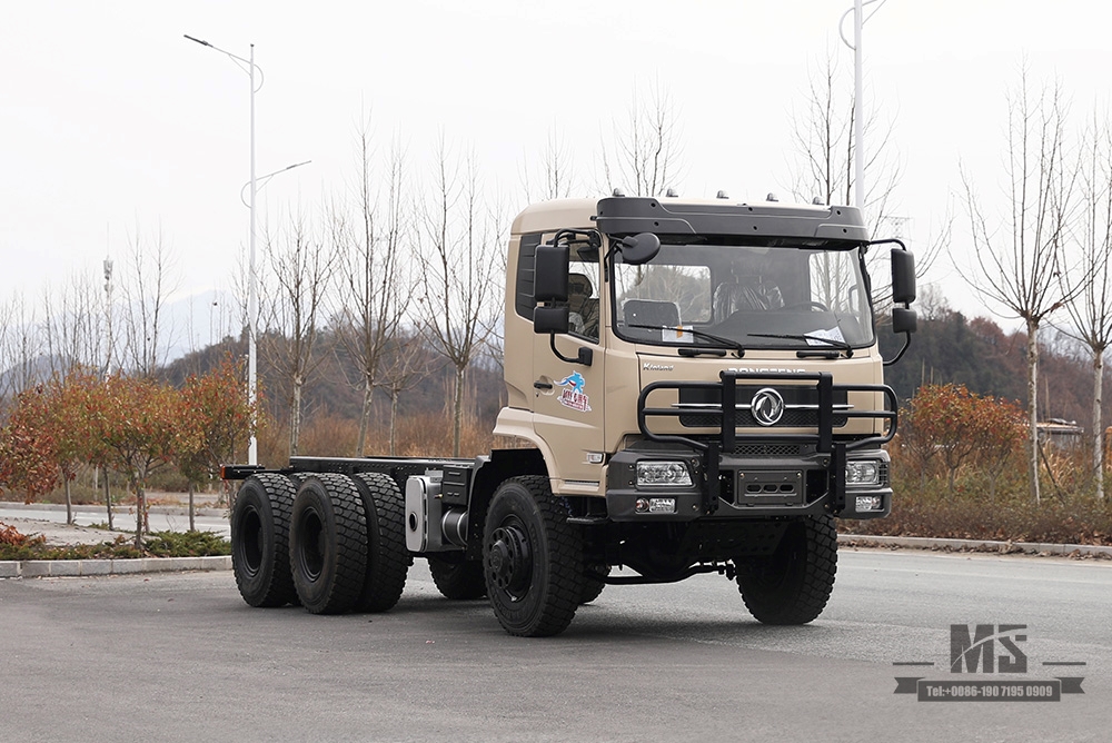 260hp Dongfeng Six wheel Chassis for Sale_6*6 Flathead Head Rear Eight wheels Truck Chassis Coversion Manufacturer_Dongfeng Export Special Vehicle Chassis