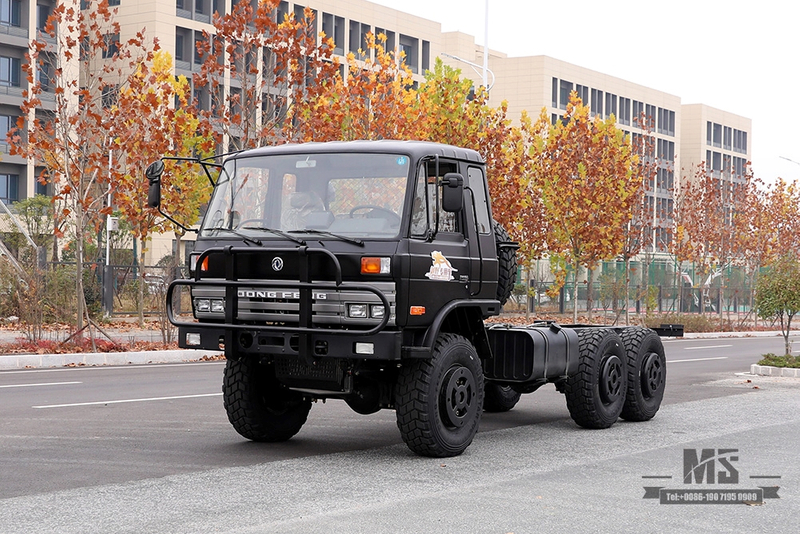 190 HP Dongfeng EQ2102 Off-road Truck Three-axle Chassis_Black Six wheel Drive Black Cargo Truck Chassis_All-wheel drive EQ2102G Export Special Purpose Vehicle Chassis