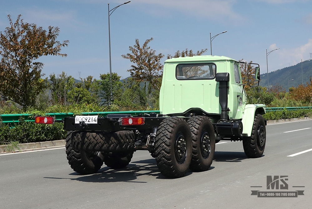 Dongfeng Six wheel Drive EQ2100 Chassis_6*6 190hp Pointed Head Double Glass 140 Cab Truck Chassis for Sale_Dongfeng Army Truck Export Special Vehicle Chassis