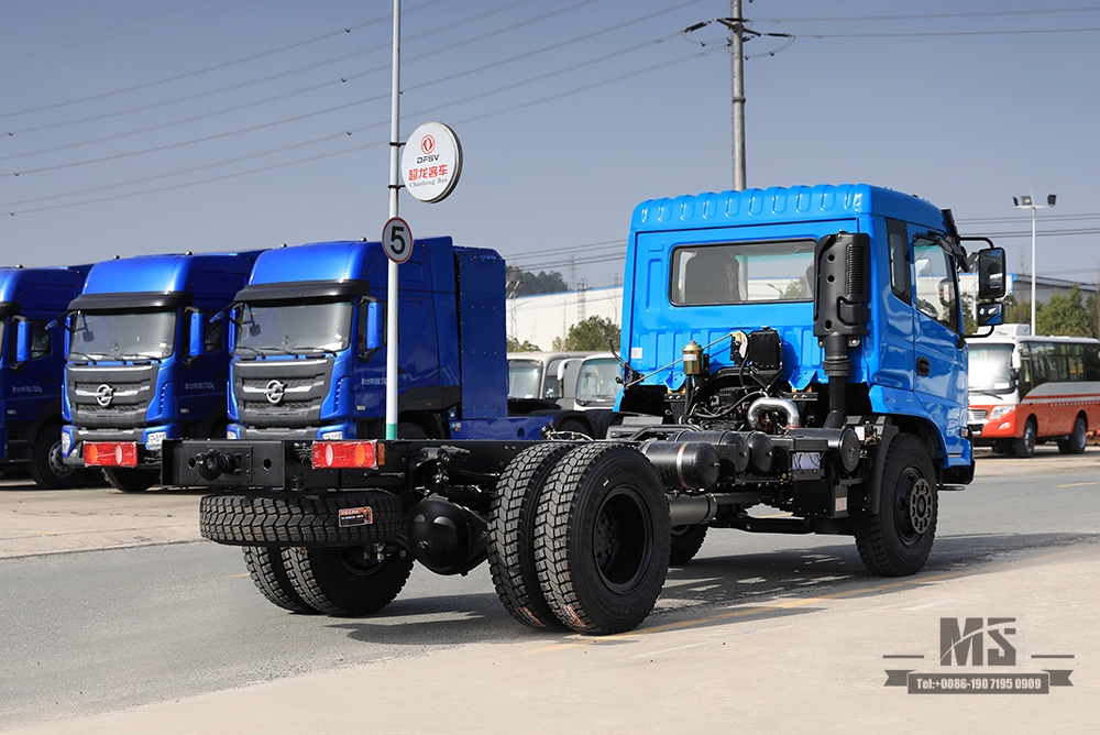 Dongfeng 4*2 Chassis ລົດບັນທຸກ _ 210 HP ແຖວລົດກະບະແຖວຫນຶ່ງແລະເຄິ່ງແຖວລົດກະບະ Commercial Vehicle_Dongfeng 4*2 Truck Chassis For Sale_Export Special Truck Chassis