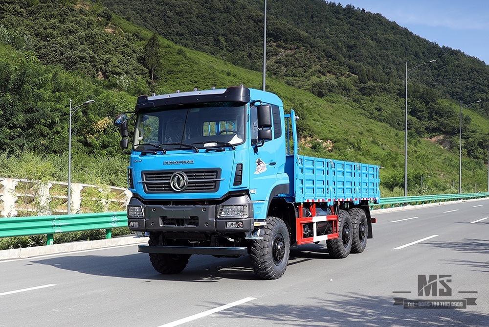 340hp Dongfeng 6*6 Truck_Dongfeng Six Wheel Drive Truck Head Flat Cargo With Brake Water Cooling Tank Truck_Export ຍານພາຫະນະພິເສດ