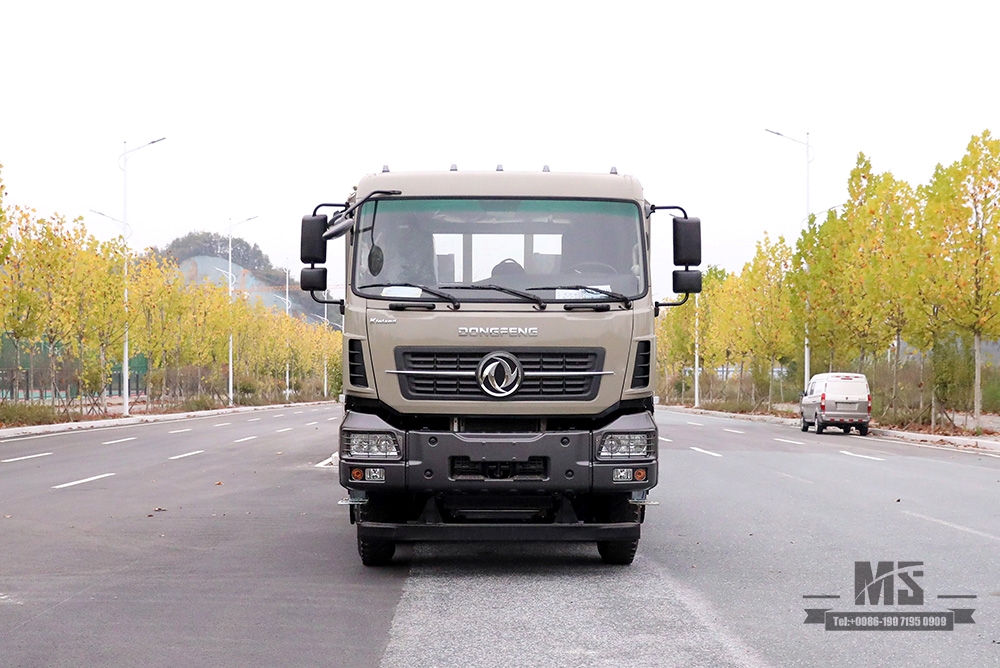 Dongfeng 4-axle excavator truck_8*4 with tail climber 7m6 flatbed truck_export special logistics storage trucks
