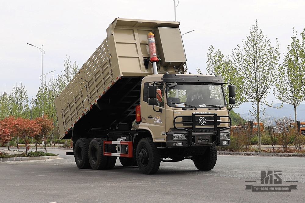 260hp Dongfeng 6×6 Off-road Special Dump Truck_Six-wheel Drive three-axle rear twin-tire Mining Truck_Customized 7T/13T Lift Truck_Export ລົດພິເສດ