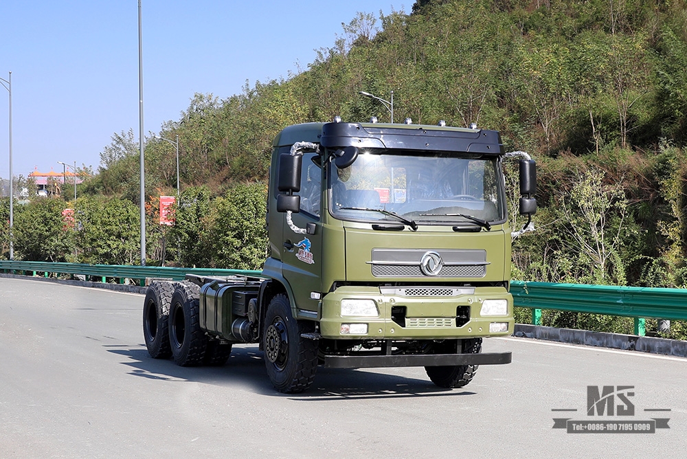 210hp Dongfeng 6*4 Tanker Truck Chassis_Dongfeng 6x4 Off Road Chassis_Flathead ຫນຶ່ງແລະເຄິ່ງຫນຶ່ງຂອງ Export Special Vehicle Chassis