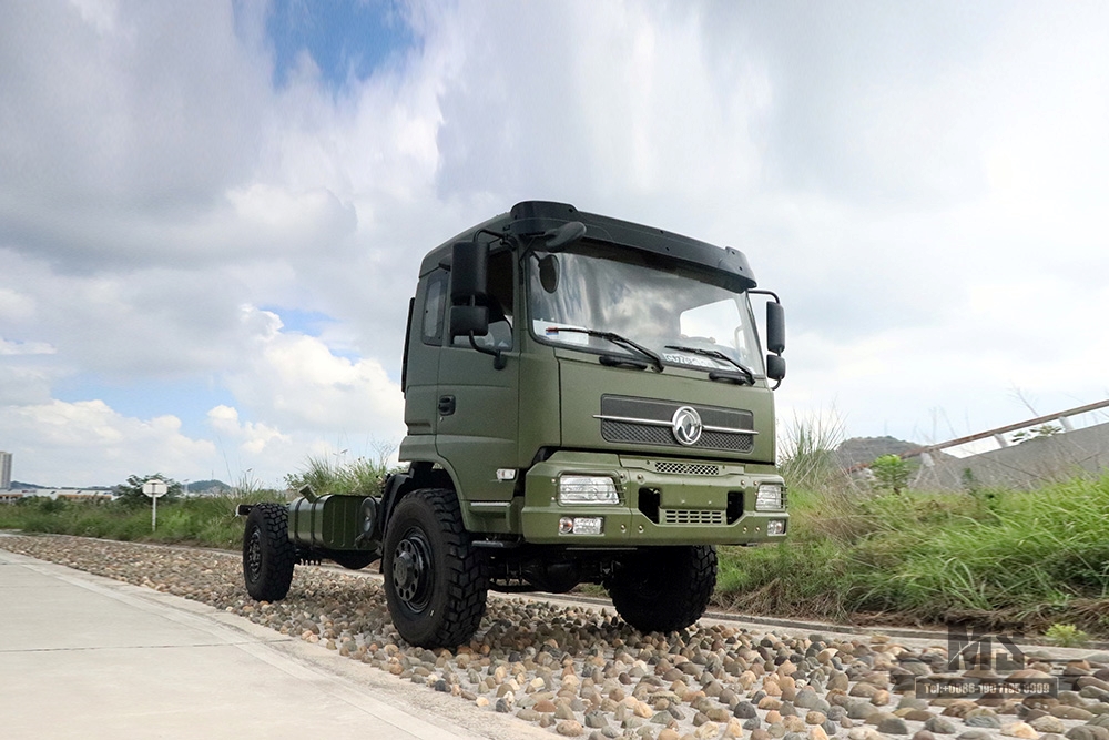 4*4 Dongfeng Off-road Truck Chassis_Four Wheel Drive One and a half Row Cab Cargo Truck Chassis_4WD Truck Export Special Purpose Vehicle Chassis