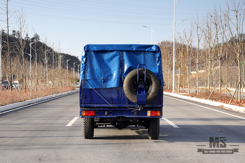 ຂັບລົດສີ່ລໍ້ສີຟ້າ IVECO Off Road Truck_4*4 113hp Short Head Row Single Light Truck With Tarpaulin Pole_Export Special Vehicle