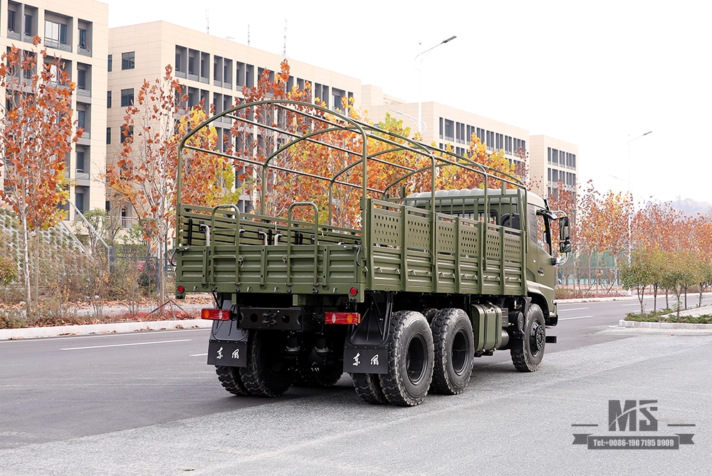 ລົດບັນທຸກ Dongfeng 6*4 Off Road 210hp _Dongfeng 6x4 Flathead Truck Cargo one-a-half with tarpaulin pole_Export Special Vehicle