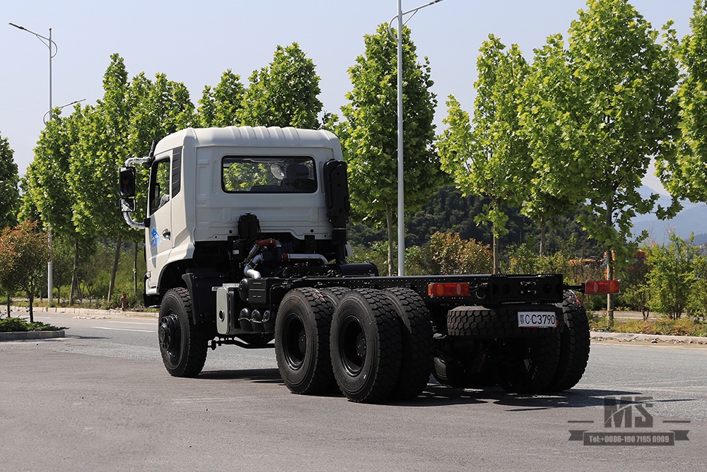 266 HP Dongfeng ຂັບຫົກລໍ້ Off-road Chassis_6×6 Flathead Row Half Special Chassis_All-wheel Drive three-axle 7T/13T/13T Transportation Truck Chassis_Export Special Vehicle