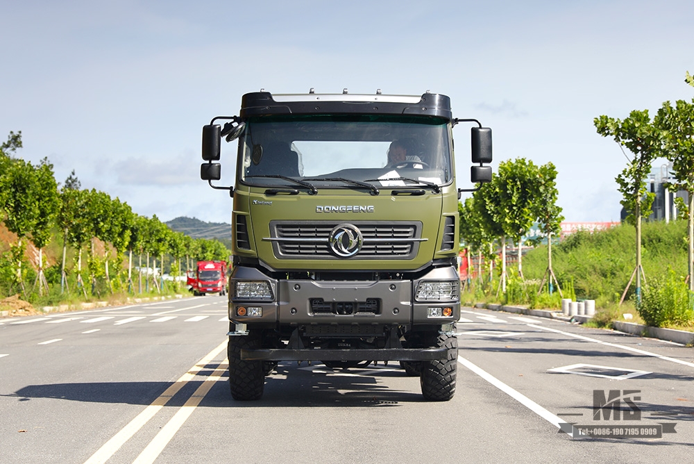 340 hp Dongfeng 6×6 Off Road Chassis_Six wheel Drive Dongfeng Flat Head 1 and a half Row Chassis Cargo Truck Chassis AWD 6*6 Export Special Vehicle