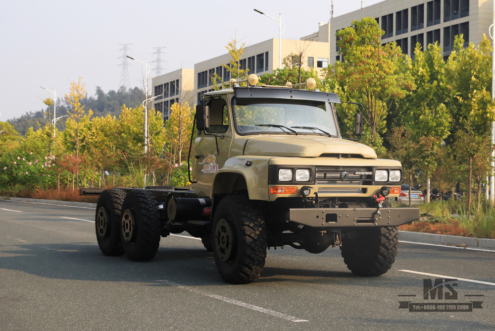 Dongfeng 6×6 EQ2100 Chassis_6*6 190hp ລົດບັນທຸກຫົວຊີ້ 6 wheel Drive Chassis for Sale_Export Special Vehicle Chassis