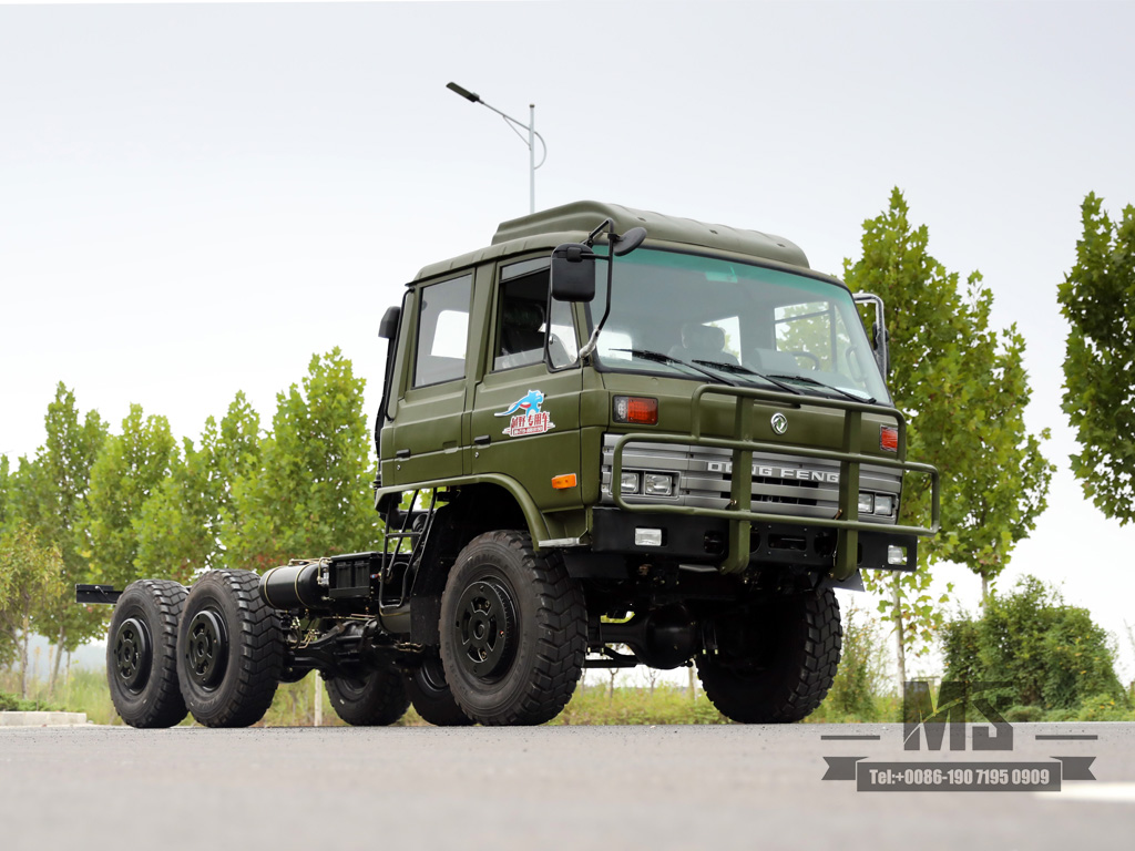 190hp Dongfeng Eq2102 Six drive chassis_6 × 6 Eq246 153 Eq246 153 Double Rouble Rouble Arwor Army Tradis ລົດບັນທຸກລົດໃຫຍ່