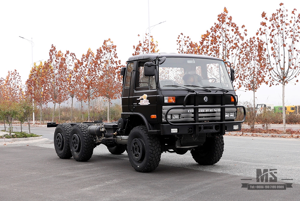 190 HP Dongfeng EQ2102 Off-road Truck Three-axle Chassis_Black Six wheel Drive Black Cargo Truck Chassis_All-wheel drive EQ2102G Export Special Purpose Vehicle Chassis