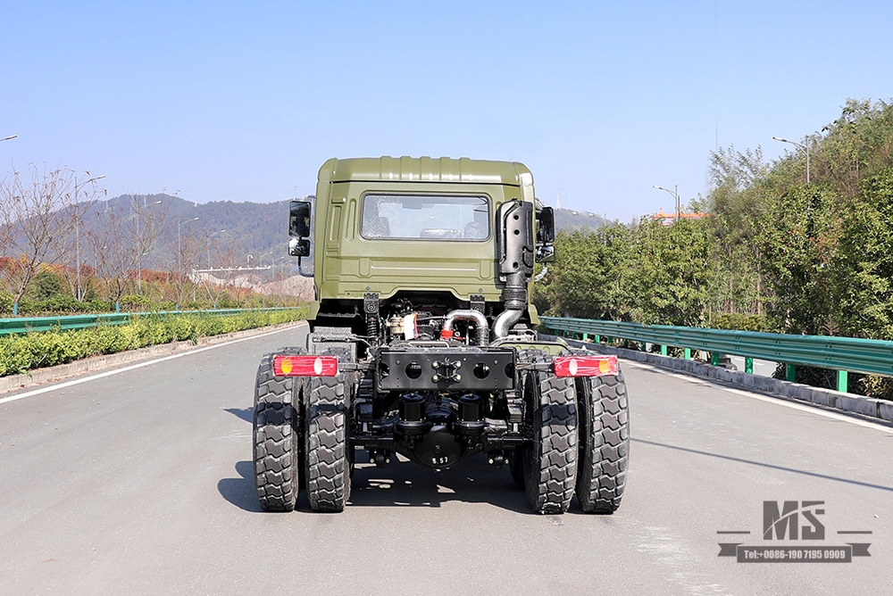 210hp Dongfeng 6*4 Tanker Truck Chassis_Dongfeng 6x4 Off Road Chassis_Flathead ຫນຶ່ງແລະເຄິ່ງຫນຶ່ງຂອງ Export Special Vehicle Chassis