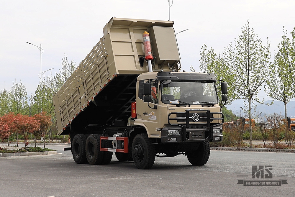 260hp Dongfeng Six Wheel Drive Dump Truck_6*6 Flat Head Row Single Tipper Truck Off Road Transportation Truck_Export Special Vehicle