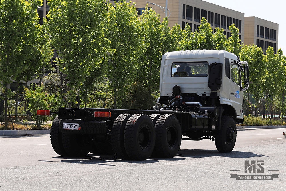 266 HP Dongfeng ຂັບຫົກລໍ້ Off-road Chassis_6×6 Flathead Row Half Special Chassis_All-wheel Drive three-axle 7T/13T/13T Transportation Truck Chassis_Export Special Vehicle