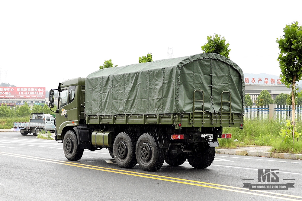 Dongfeng Six wheel Drive Truck for Sale_6*6 Army Green Flathead Head Truck Manufacturer_Dongfeng 6WD Export ພາຫະນະພິເສດ