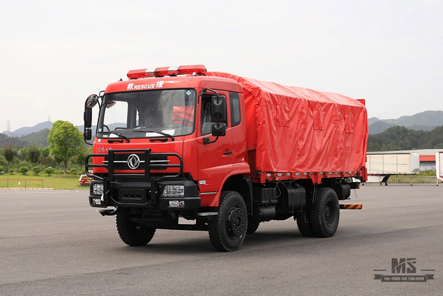 210 HP/300hp Dongfeng 4*2 ລົດບັນທຸກ Flatbed Firefighting _ Flathead Rescue Trailer Truck_Export Special Vehicle