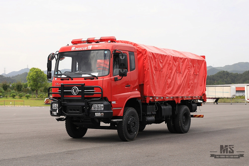 210 HP/300hp Dongfeng 4*2 ລົດບັນທຸກ Flatbed Firefighting _ Flathead Rescue Trailer Truck_Export Special Vehicle