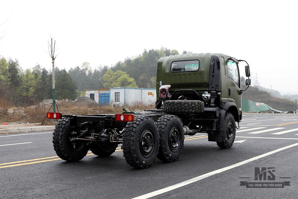 6*6 Dongfeng EQ2082 Chassis_ 6WD Army Flathead Chassis ສີຂຽວ 'Bobcat' Six Wheel Drive Chassis Configuration_Export Special Truck Chassis