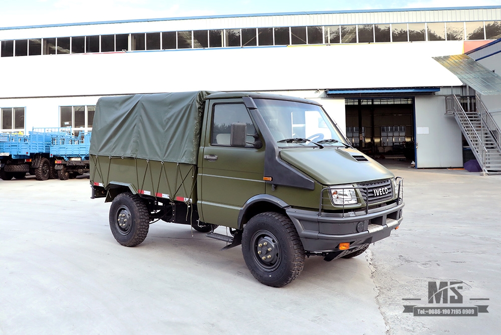 4×4 Iveco Four Wheel Drive Truck Green 4*4 Iveco Truck Short Head Small Off Road Vehicle 4WD Export Special Vehicle