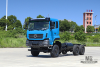 340hp Dongfeng Six Wheel DriveTruck Chassis_Dongfeng 6*6 Flat Head Cargo Chassis With Brake Water Cooling Tank _Export Special Chassis