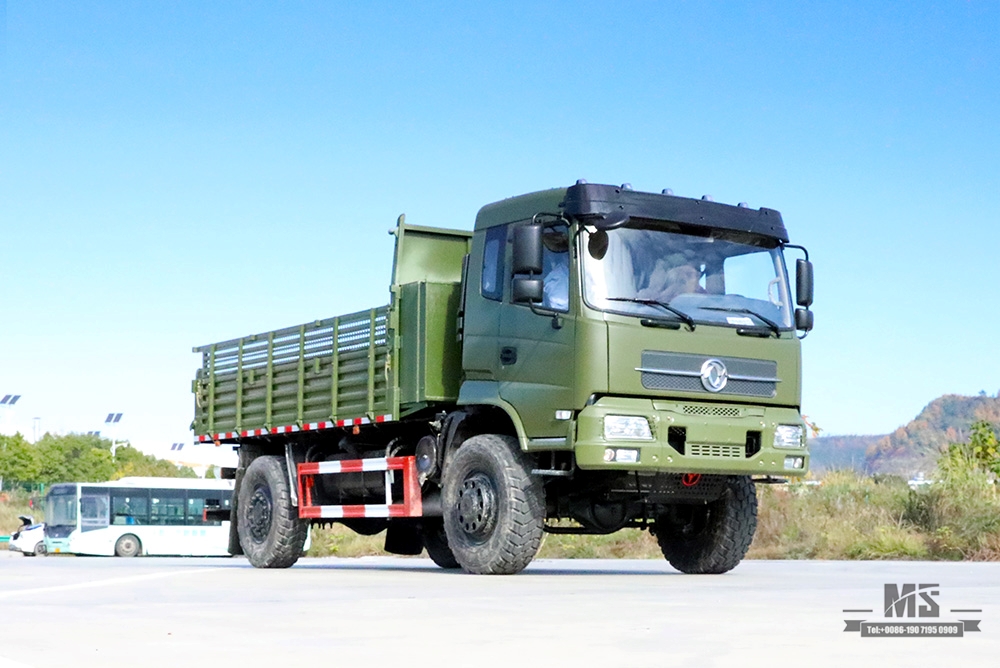 190hp Dongfeng ຂັບສີ່ລໍ້ Off Road Truck_Dongfeng 4*4 2.5T Flat Head Row Half Cargo Truck_4WD Export Special Vehicle