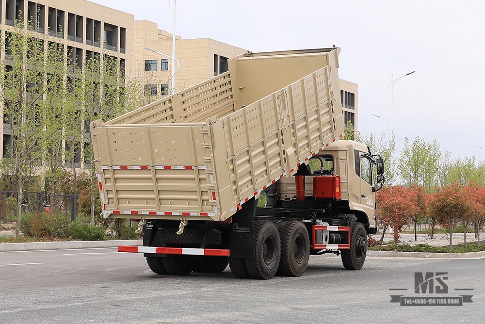 260hp Dongfeng 6×6 Off-road Special Dump Truck_Six-wheel Drive three-axle rear twin-tire Mining Truck_Customized 7T/13T Lift Truck_Export ລົດພິເສດ