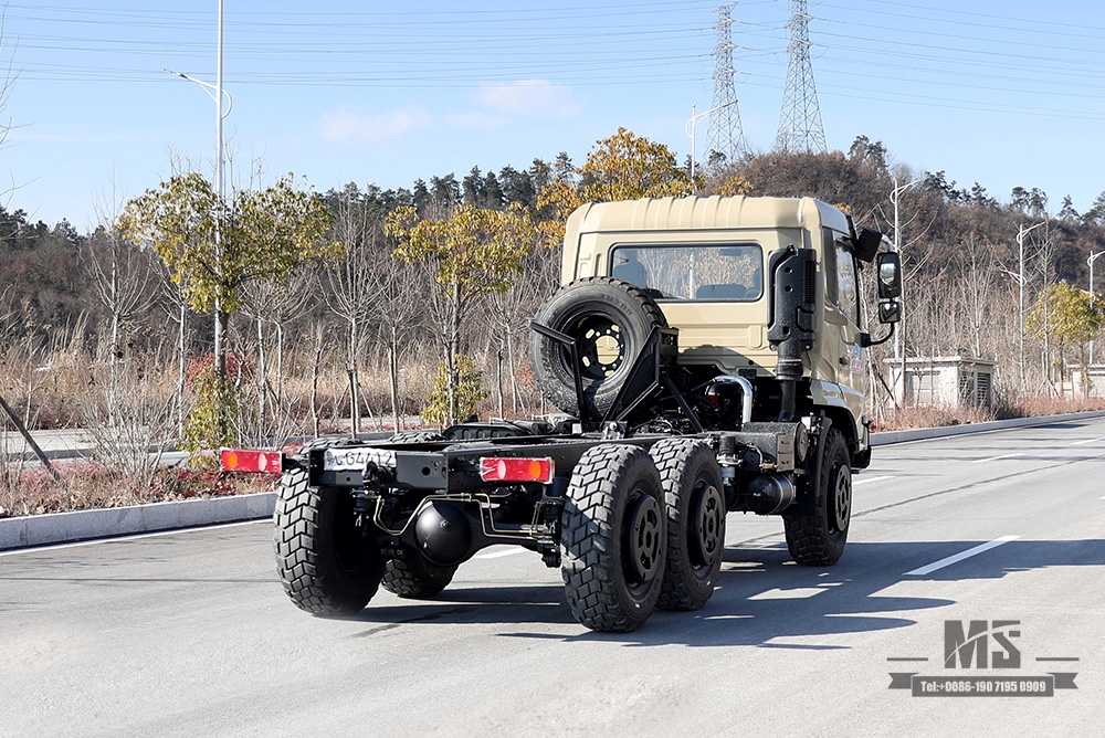 210hp Dongfeng Six wheel Chassis for Sale_6*6 EQ2102 Flathead Head Truck Chassis Coversion Manufacturer_Dongfeng 6×6 Export Special Vehicle Chassis