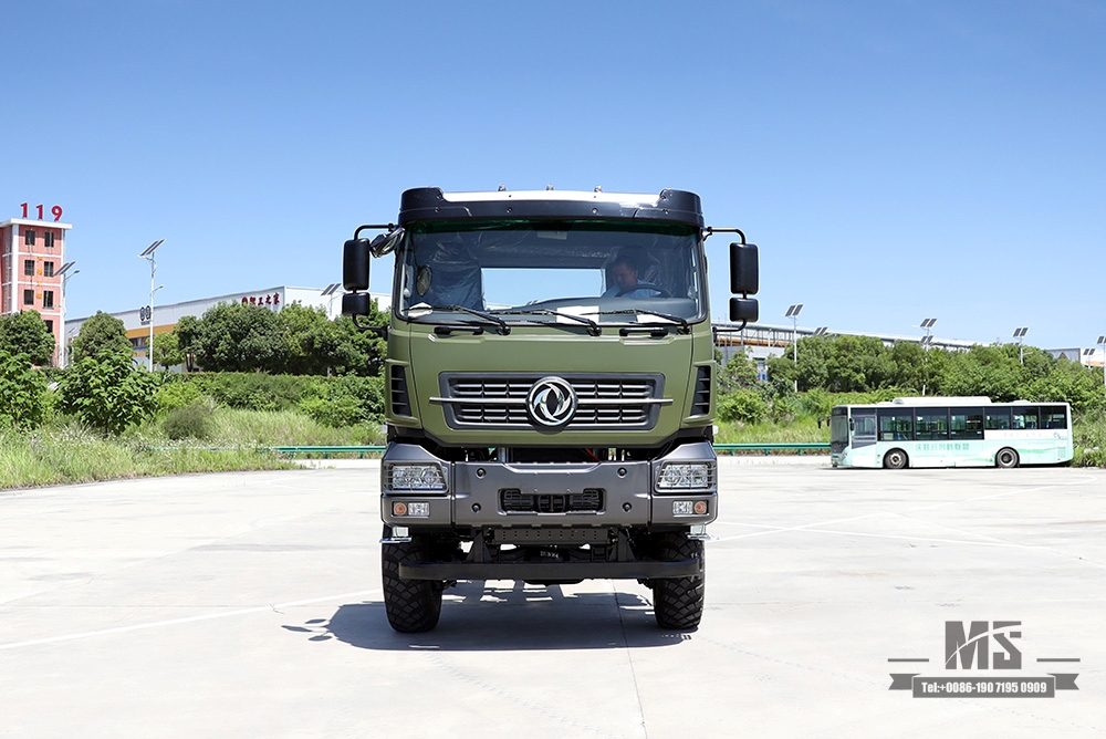 340hp Dongfeng 6×6 Chassis_Six wheel Drive Head Flat 1 and a half Row Chassis Cargo Truck Chassis_6*6 Export Special Vehicle