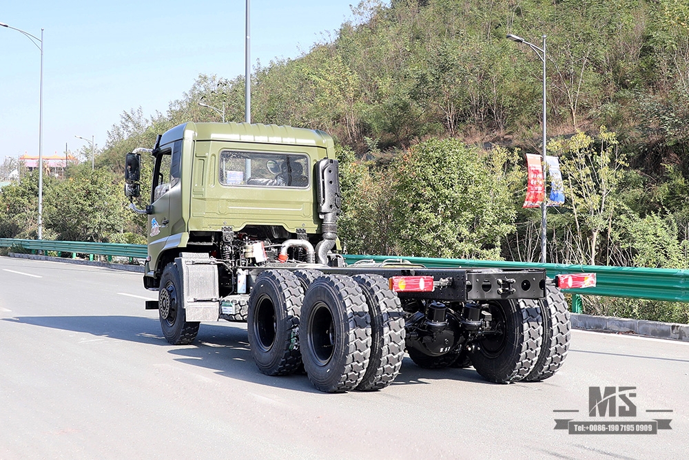 210hp Dongfeng 6*4 Tanker Truck Chassis_Dongfeng 6x4 Off Road Chassis_Flathead ຫນຶ່ງແລະເຄິ່ງຫນຶ່ງຂອງ Export Special Vehicle Chassis